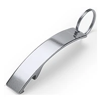 Zilveren sleutelhanger flesopener - 
